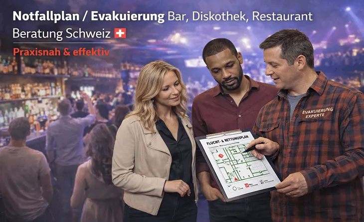 Notfallplan & Evakuierung Bar, Diskothek, Restaurant Beratung Schweiz